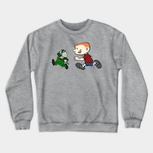 Chasing a Leprechaun! Crewneck Sweatshirt